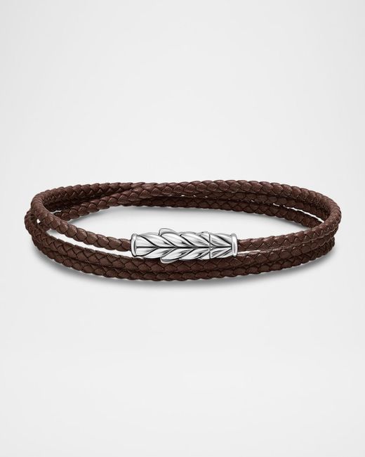 David Yurman Brown Chevron Wrap Bracelet for men