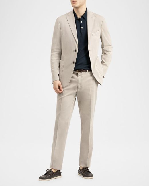 Boglioli Natural Apos;S Garment-Dyed Solid Suit for men