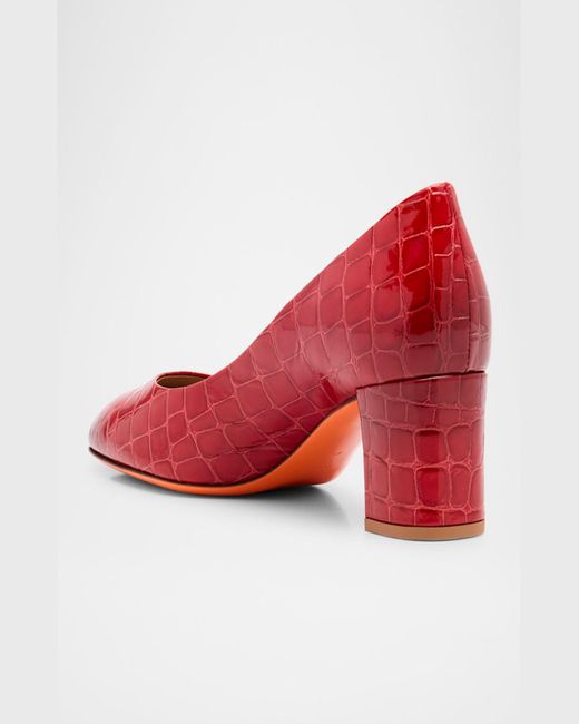 Escarpins TOD'S Femme En Cuir Crocodile Imprimé Marron - Neuf Avec Emballage - Semelle Caoutchouc
