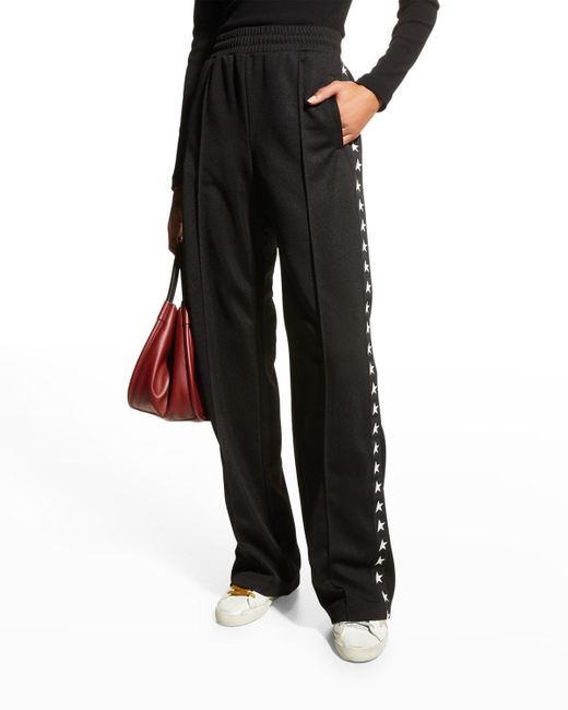 Golden Goose Deluxe Brand Black Star Collection Wide-leg Track Pants