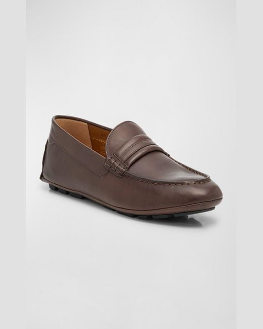 Bally Brown Kerbs Leather Drivers for men