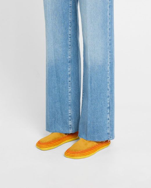 Loewe Yellow Rio Suede Espadrilles