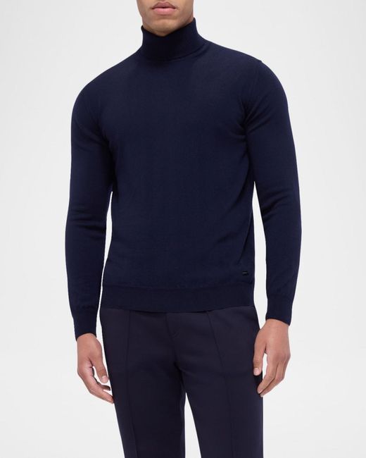Bugatchi Blue Apos;S Wool Turtleneck Sweater for men