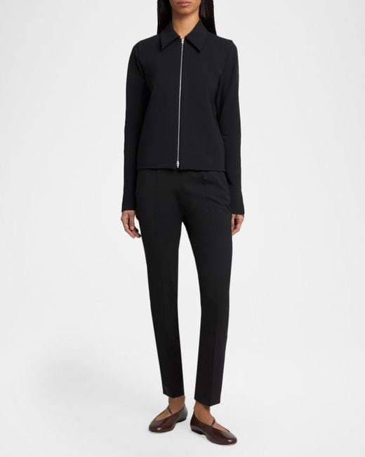 Jil Sander Black Collared Zip-Up Jacket