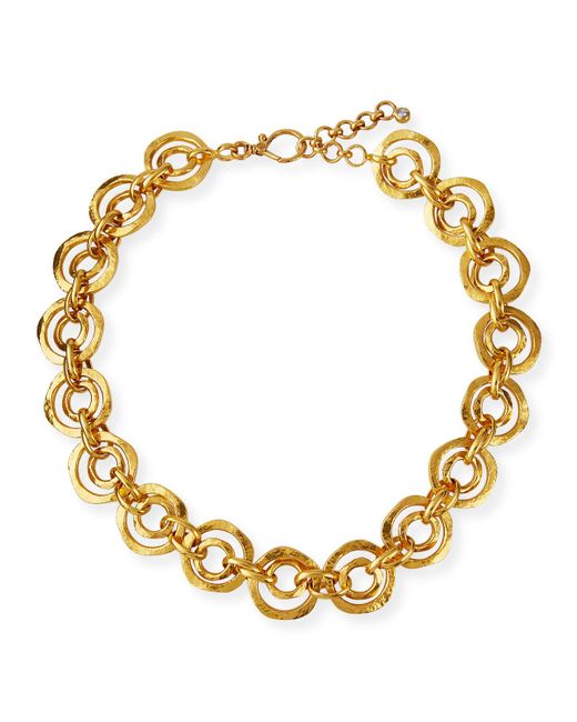 Gurhan Metallic 24k Double-link Necklace W/ Diamond
