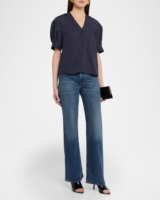Rag & Bone Blue Taylor Button-Down Shirt
