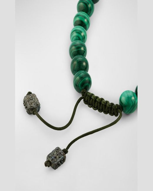 Armenta Green Beaded Bracelet for men