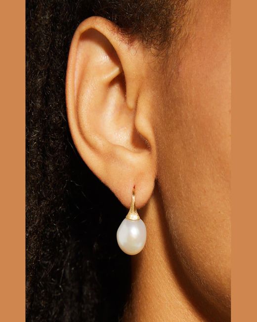 Marco Bicego Natural Africa 18k Pearl Drop Earrings