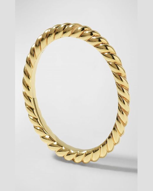 David Yurman Streamline 18k Gold Band Ring With Diamonds in Metallic