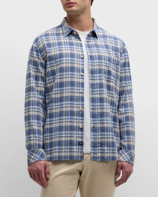 Rails Blue Wyatt Plaid Button-front Shirt for men