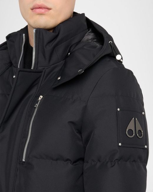 Moose Knuckles Black Apos;S Cloud 3Q Quilted Down Jacket for men