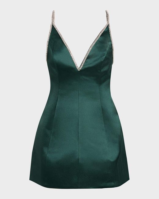 retroféte Women's Green Trinnie Embellished Mini Dress