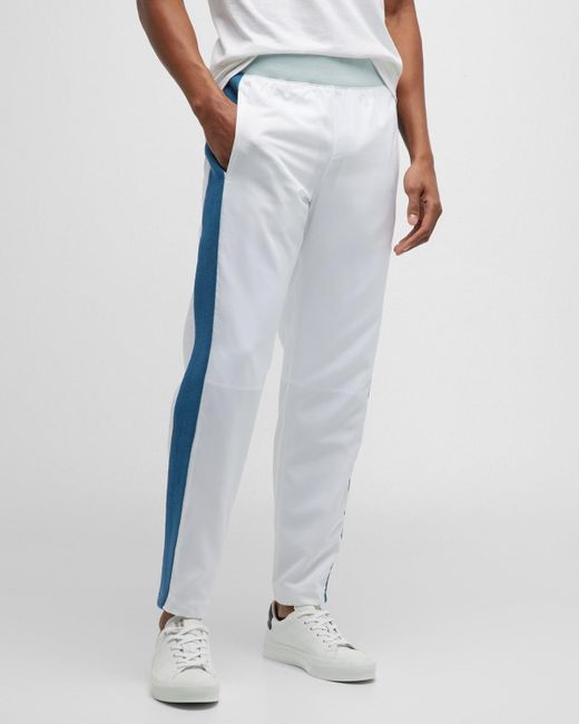 Lotto Italia Knit Trimmed Track Pants in Blue for Men | Lyst