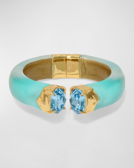 Alexis Blue Bonbon Crystal Lucite Hinge Bracelet