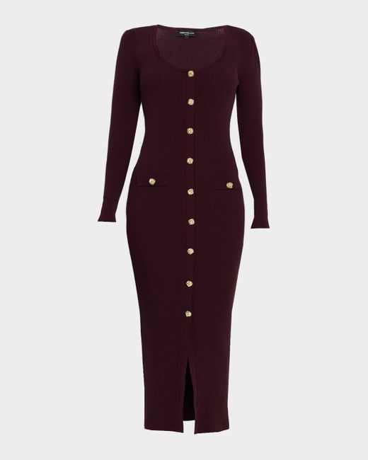 Generation Love Women's Purple Andolina Rib-Knit Midi Dress -  www.disolcolor.com