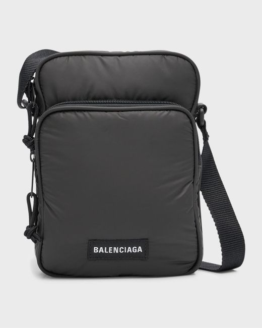 Balenciaga Black Explorer Crossbody Zipped Pouch for men
