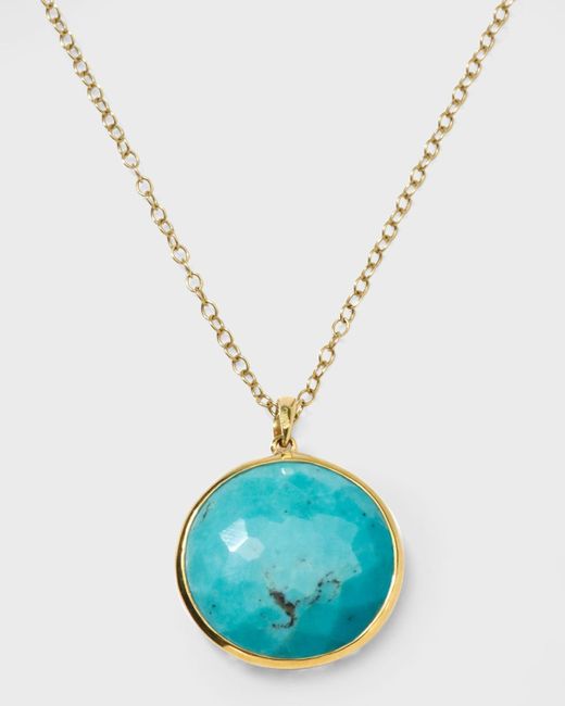 Ippolita Blue Medium Pendant Necklace In 18k Gold