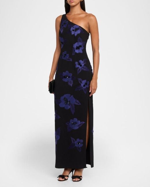 aidan mattox blue beaded dress Aidan Mattox Fully Beaded Plunge Long Gown