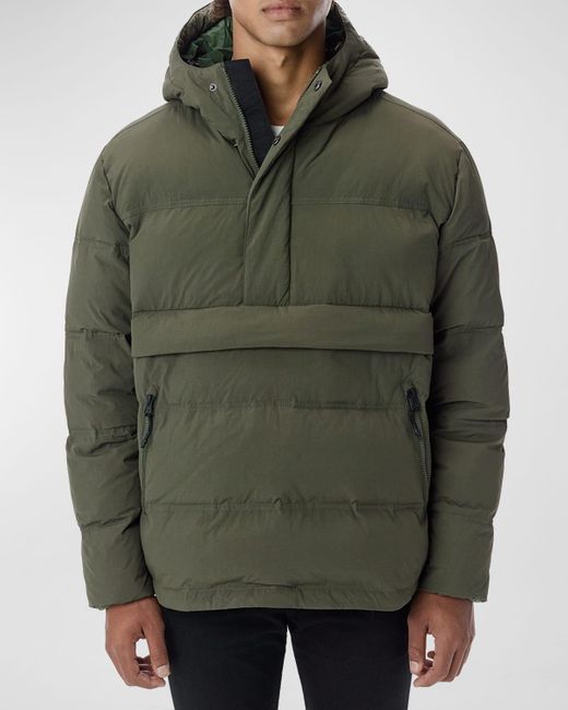 The Very Warm Green Packable Pullover Puffer Jacket for men