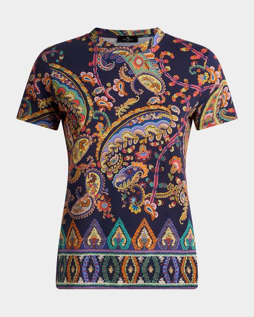 Etro Multicolor Slim Paisley T-Shirt