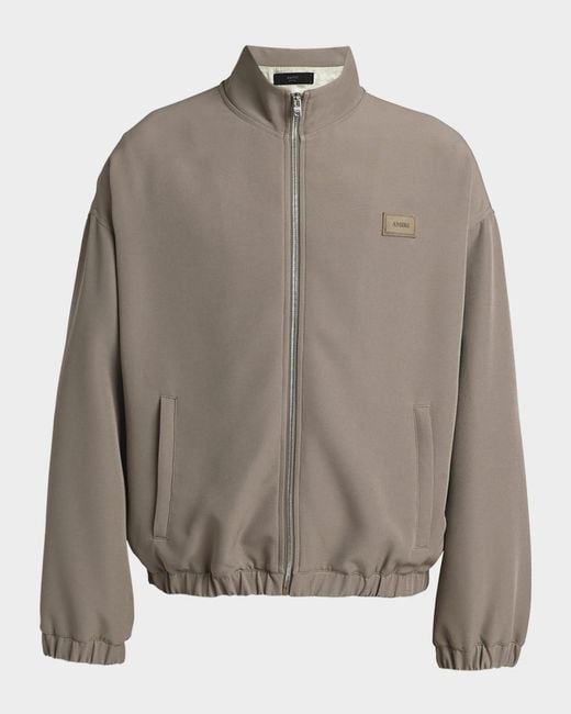 Amiri Gray Apos;S Logo Patch Full-Zip Blouson for men