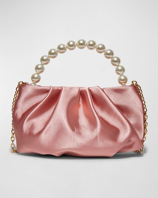Lele Sadoughi Pink Marlowe Satin Evening Top-handle Bag