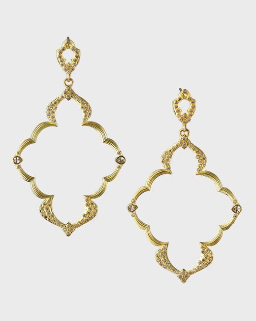 Armenta Metallic Sueno 18k Diamond Open-drop Earrings