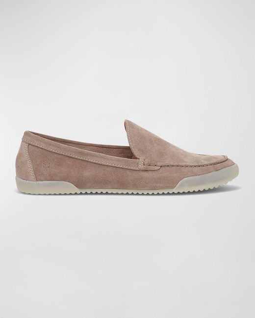 Frye White Melanie Suede Casual Loafers