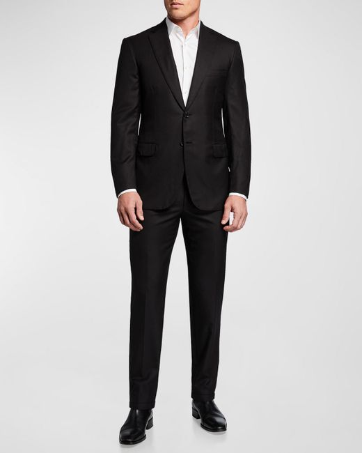 Brioni Black Brunico Essential Virgin Wool Two-piece Suit for men