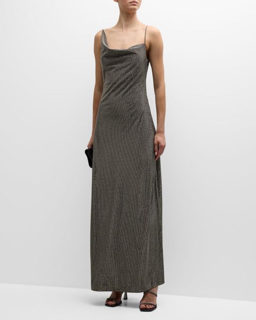 Stella McCartney Multicolor Crystal Cowl Neck Gown