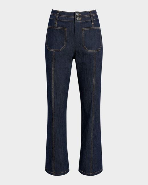 Cinq À Sept Blue Dorothea Denim Patch Pocket Pants