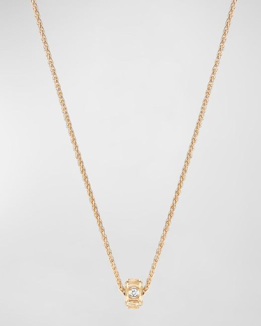 Piaget White 18k Pink Gold Possession Decor Palace Pendant Necklace With Single Diamond