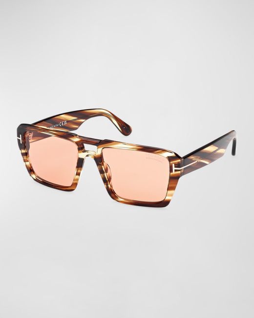 Tom Ford Multicolor Redford Photochromic Acetate Rectangle Sunglasses for men