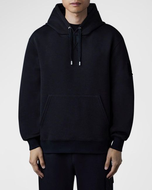 Mackage Blue Double-faced Jersey Hoodie for men