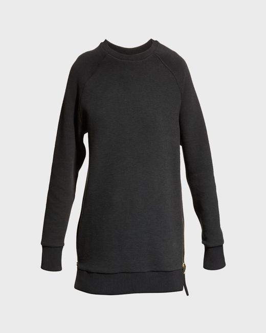 Varley Black Manning Raglan Pullover Sweatshirt