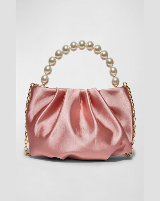 Lele Sadoughi Pink Marlowe Satin Evening Top-handle Bag