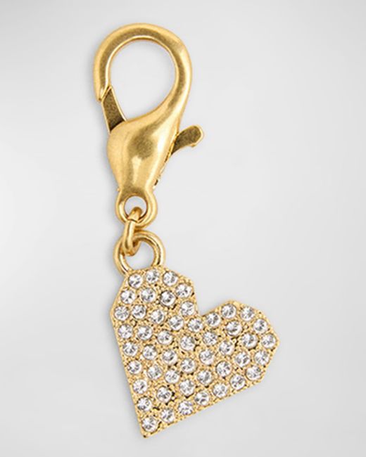 Golden Goose Deluxe Brand Metallic Crystal Heart Charm
