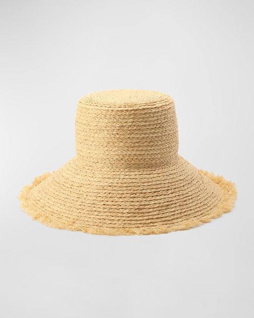 Kate Spade Natural Fringe Straw Bucket Hat
