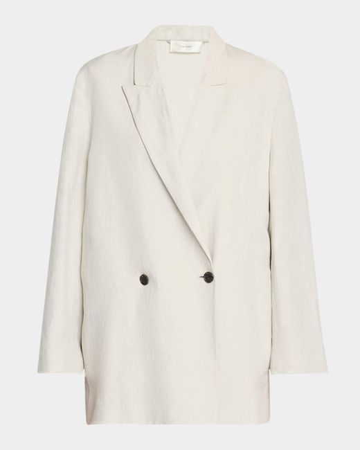 The Row Natural Nat Oversized Double-Breasted Jacket