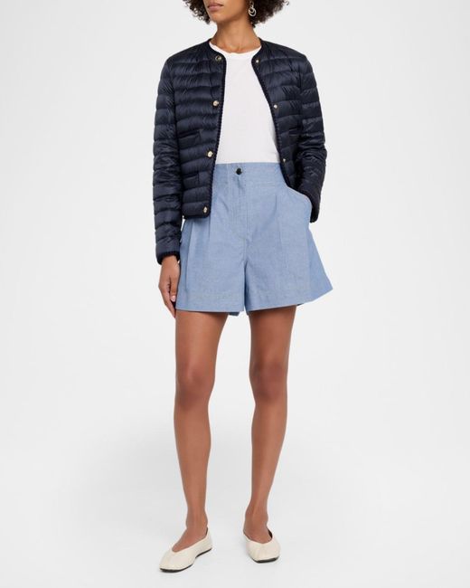 Moncler Blue Circaete Quilted Down Jacket