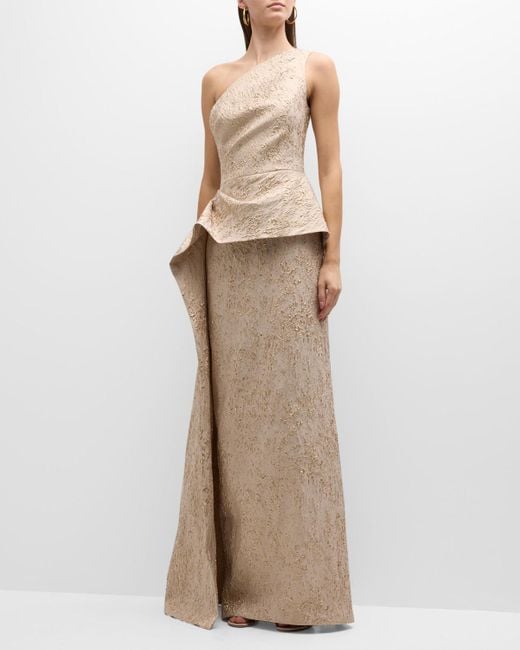 Teri jon top peplum gown
