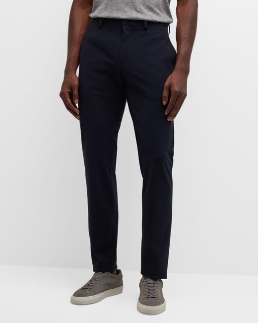 Theory Blue Zaine Precision Ponte Slim-Straight Chino-Style Pants for men