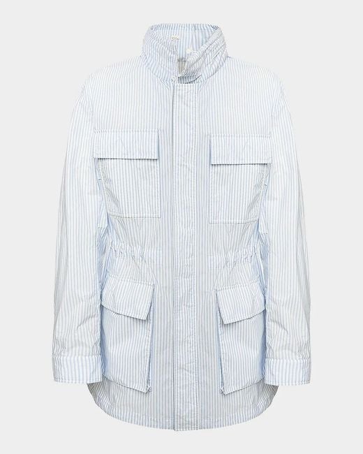 Malo Blue Oversized Field Jacket