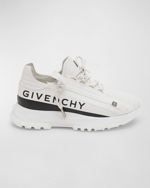 Givenchy Metallic Spectre Leather Zip Runner Sneakers