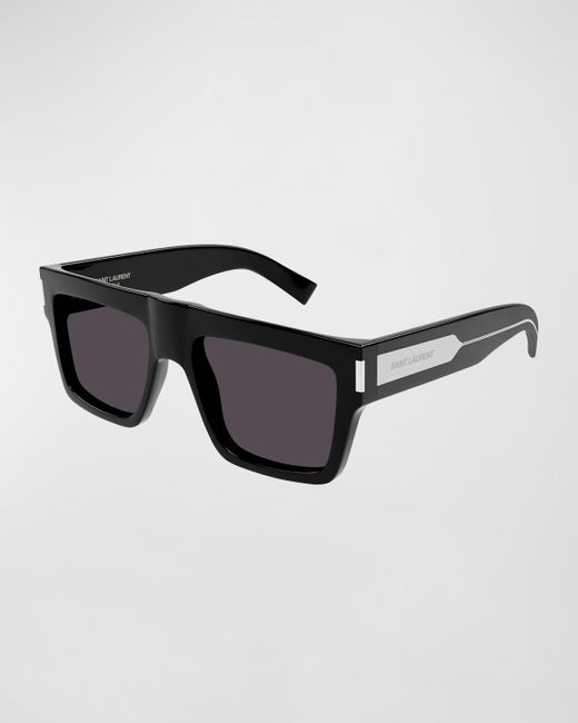 Saint Laurent Black Sl 628 Acetate Rectangle Sunglasses for men
