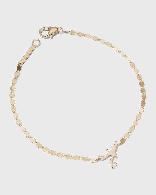 Lana Jewelry Natural Micro Cursive Initial Bracelet