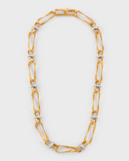Marco Bicego Multicolor 18k Yellow Gold Marrakech Onde Double Link Necklace