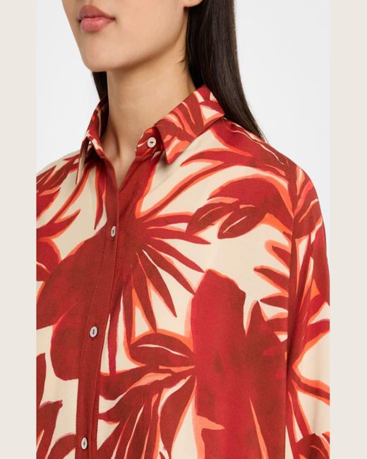 Lenny Niemeyer Red Oversized Button-Front Shirt