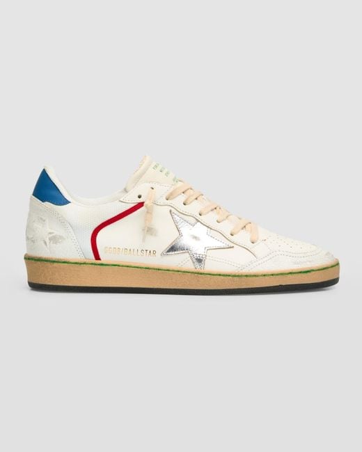 Golden Goose Deluxe Brand White Ball Star Leather Low-Top Sneakers for men