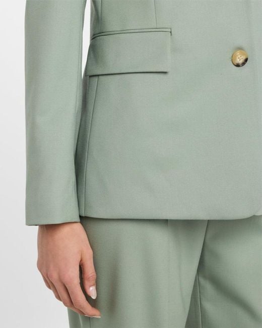 Argent Green Two-Button Seasonless Wool Blazer